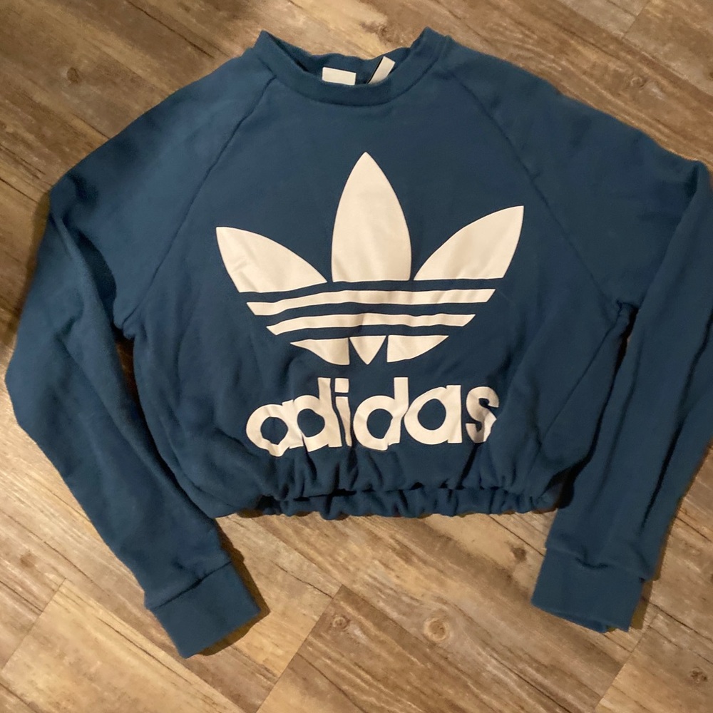 Cropped Cinched Adidas Crewneck